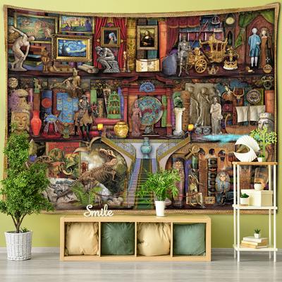 Soporte de exhibición, Pintura al óleo, Tapiz colgante de pared, Tapiz Hippie bohemio, fondo de brujería psicodélica abstracta, decoración del hogar
