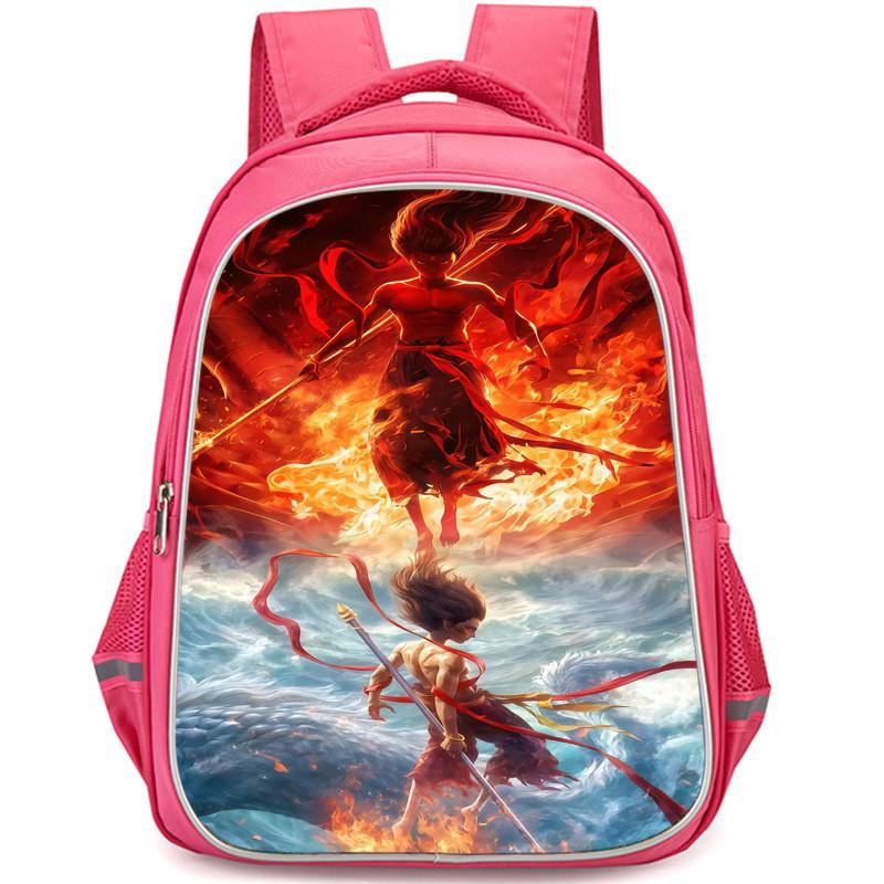 

Ao Nezha Bing School Backpack Lightweight Oxford Bookbag Large Capacity Students Style 40,33*28*16cm
