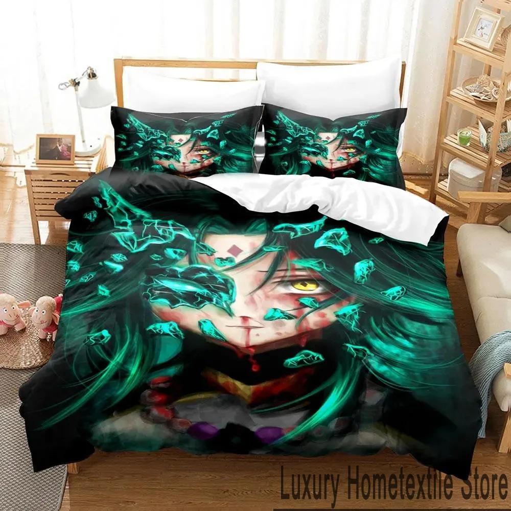 3D Genshin Impact Xiao Anime Bedding Set Duvet Cover Bed Set Quilt Cover Pillowcase Comforter King Queen Size Boys Adult Bedding