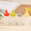 4Pcs Mini Sauce Bottle Refillable Ketchup Honey Salad Containers Bottles Portable Sauce Jars Storage Lunch Box Dressing Dispense