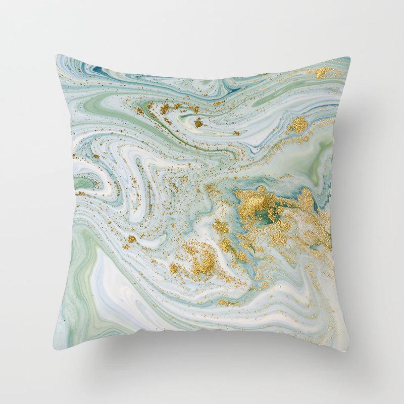 Car Cushion Cover Geometric Gold Print Sofa Square Pillow Cover Cushion Cover Home Furnishings