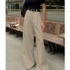 2026 Moda Elegante Larghi Pantaloni da Completo Dritti a Gamba Larga da Donna Vita Alta Monocolore Versatili Primavera e Autunno Pantaloni Casual da Lavoro