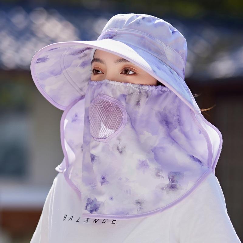 Dayan Sun Protection Sun Hat Women'S Outdoor Windproof Cycling Hat Uv Protection Shawl Face Protection Neck Tea Picking Hat
