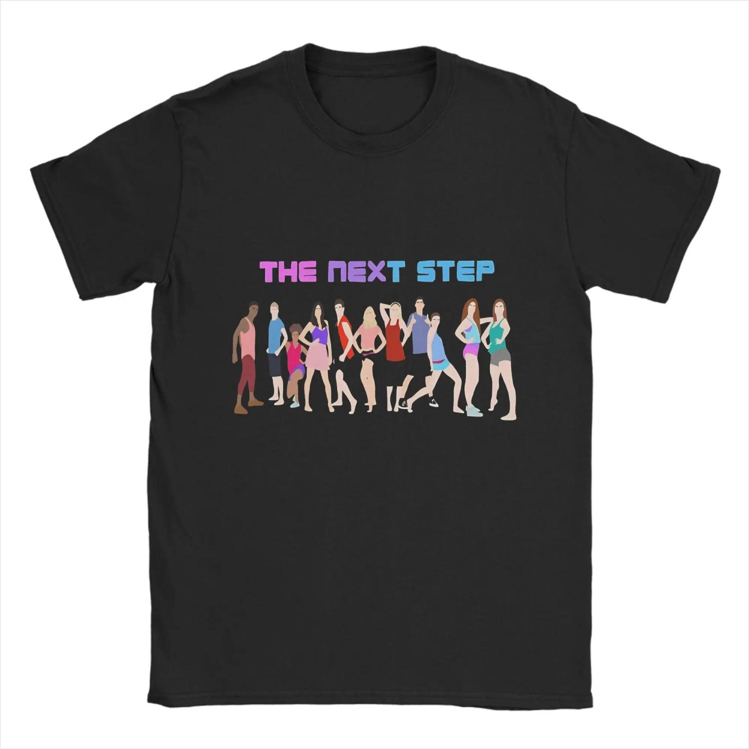 

Oversized T Shirt Summer The Next Steps Novelty T-Shirts Cotton Tshirt for Man Y2K Classic Big Size Short Sleeve Tees S чёрный