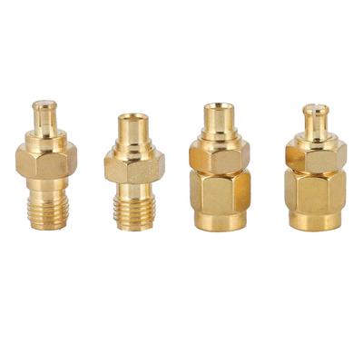 4 Stück Vernickeltes Messing MCX auf SMA Adapter 50 Ohm Impedanz für Antenne Radio