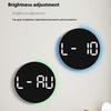 6672 Multifunctional Wall Clock Night Light Temperature Humidity Display Silent Electronic Clock