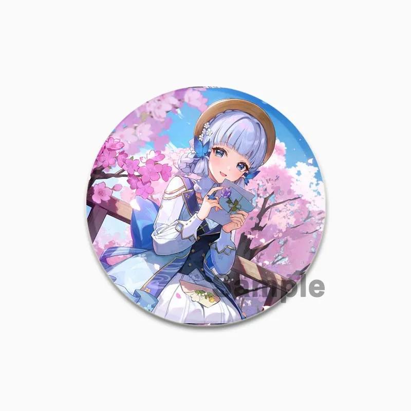 32/44/58mm Kamisato Ayaka Cartoon Badge Cute Tinplate Brooches Handmade Creative Enamel Pins for Clothes Backpack Gift Jewelry Accessories