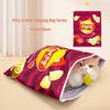 Cat Sleeping Bag: Self-Amusing Semi-Enclosed Tunnel Toy with Pendant for Kitten Boredom Relief