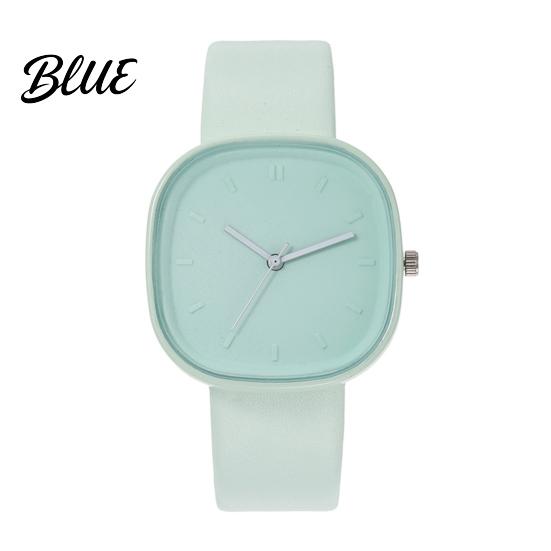 Simple Wristwatch Square Student Watch Minimalist Analog Quartz Faux Trendy