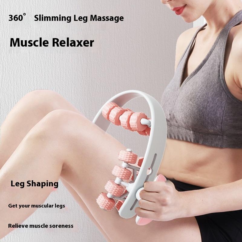 24-Wheel Leg Massager Ring for Calf Muscle Relaxation Yoga Wheel Lean Leg Roller Fitness Massage Tool