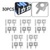 30 Stück Lithium-Batteriepack Schrapnell-Verbinder 0,18 mm Batterieanschluss Nickelplatte Edelstahl Punktschweißmaschinenzubehör
