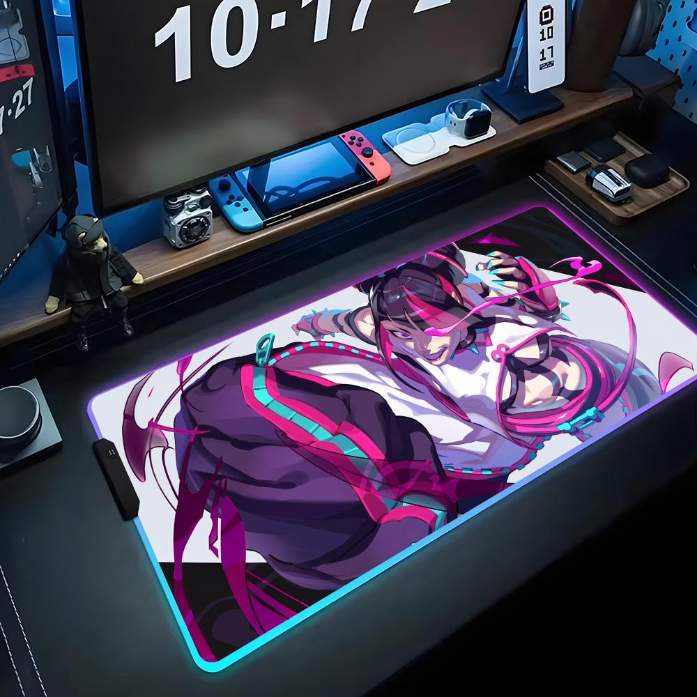 Juri Han Mouse Pad RGB Gaming Mousepad Big LED Pad PC Desk Mat Luminous Mouse Pad Large Keyboard Mats Table Rug With Backlit