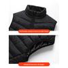 Unisex vyhřívaná vesta USB vyhřívací vesta 3 teplotní režimy 4 vyhřívací zóny Vesta Kabát Stojáček Větruodolný Elektrický termo kabát