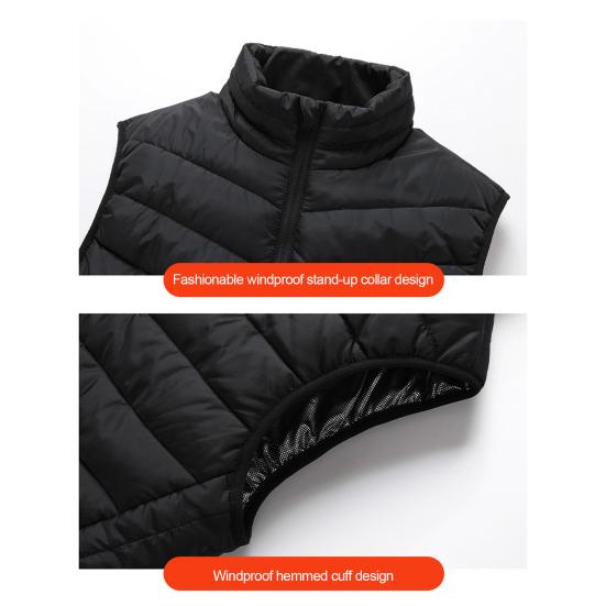 Unisex Heated Waistcoat USB Heating Vest 3 Temp Modes 4 Heating