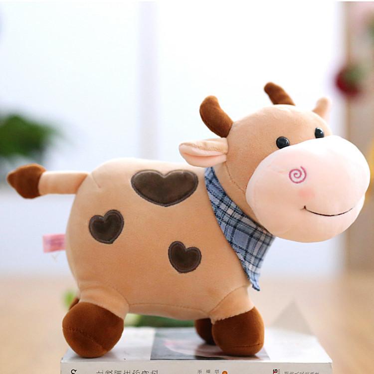 Plush Cow Toy With Soft Short Pile Material For Kids And Giftgiving