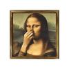 Mona Lisa Bathroom Wall Art Poster Decoration Humor Funny Toilet Poster Bathroom Wall Art Vintage Decorative Wood Framed Poster