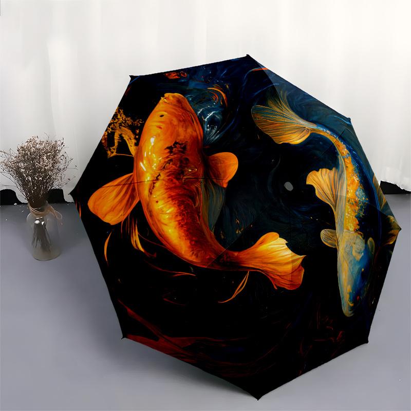 Yin Yang Koi Fisch Wandkunst: Harmonie im Heimdekor Regenschirm, Weihnachtsgeschenk Y397