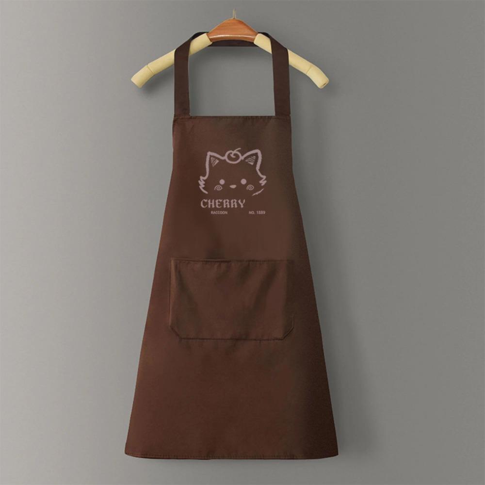 

Cartoon Cats Printing Kitchen Apron Oil Proof Easy To Clean Workwear Apron Waterproof Restaurant Uniform