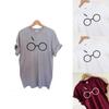 Tshirt Dete Tendance Femme Casual Glasses Impression Basique Tee Haut Shirts