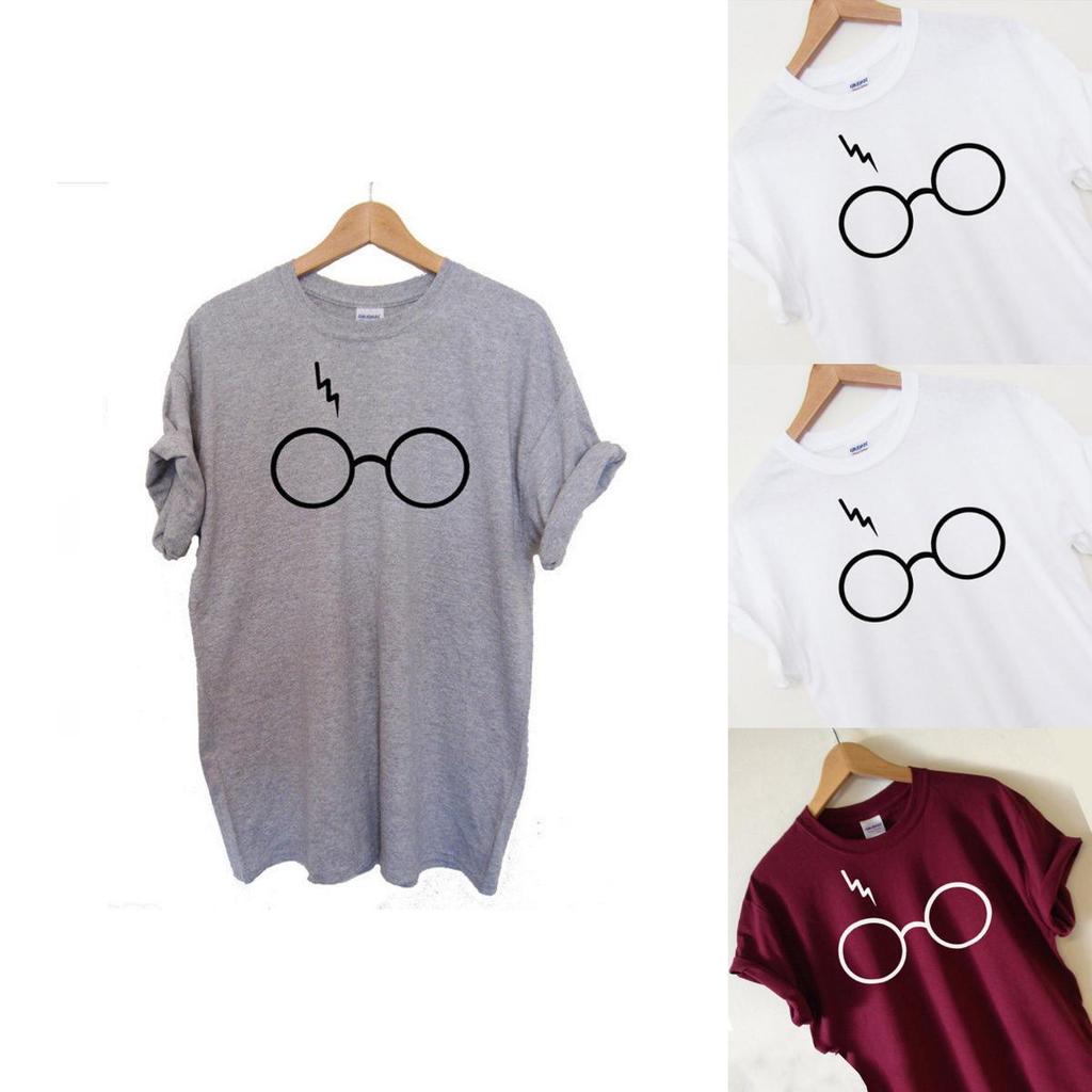Tshirt Dete Tendance Femme Casual Glasses Impression Basique Tee Haut Shirts