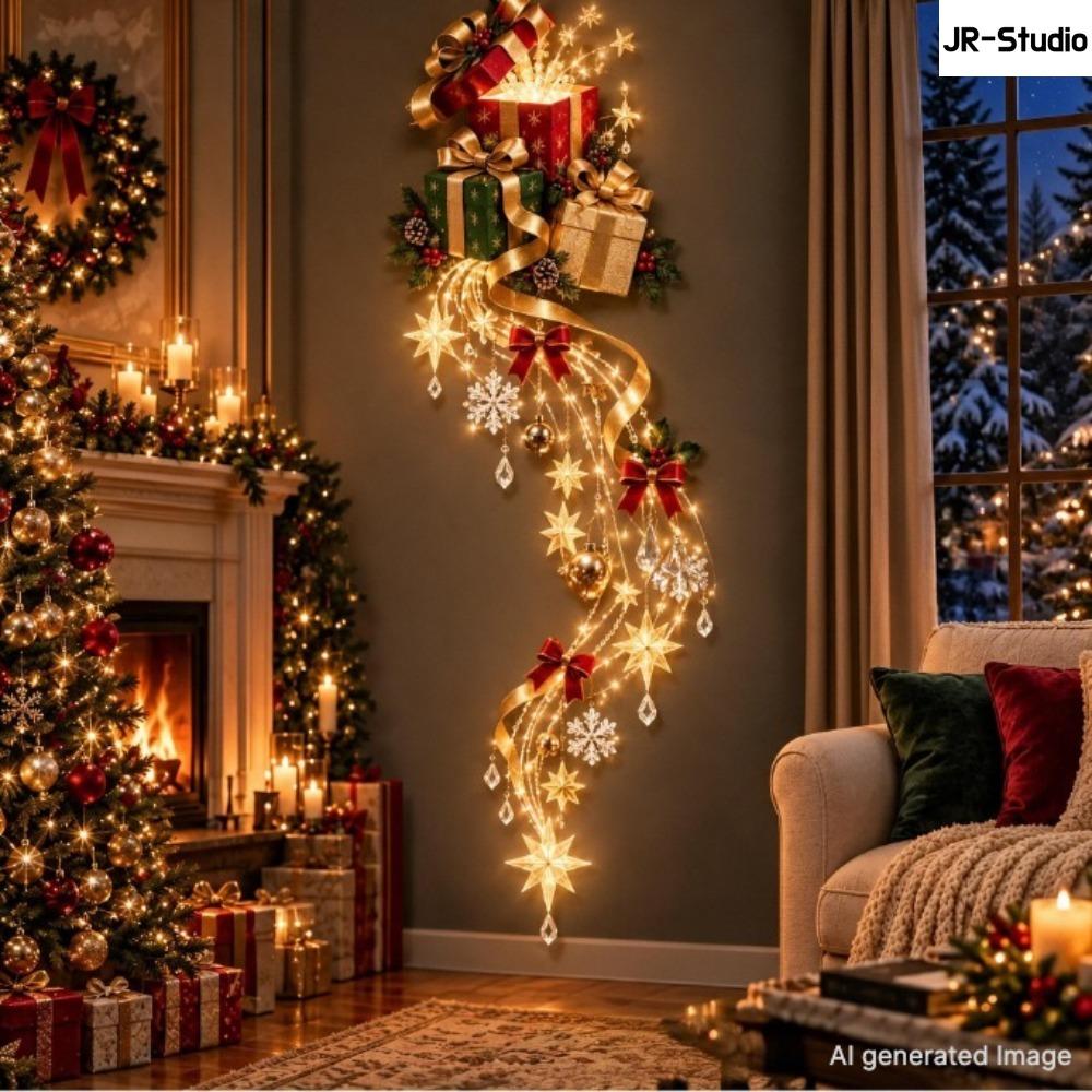 Light Up Angel Wall Lamp, Luminous Wing Resin Wall Decor, Christmas Star Scene Ornament, Festive Atmosphere Home Decoration Gift
