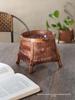 Bamboo Weaving Decorative Flower Pot Cover and Arrangement Basket - Handmade Retro Vase and Green Dill Storage
