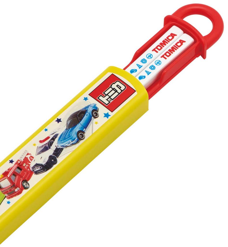 Skater Chopsticks and Chopstick Case Silver Ion Tomica ABS2AMAG Children's Set, Ag+ Antibacterial, 21, 16.5cm,