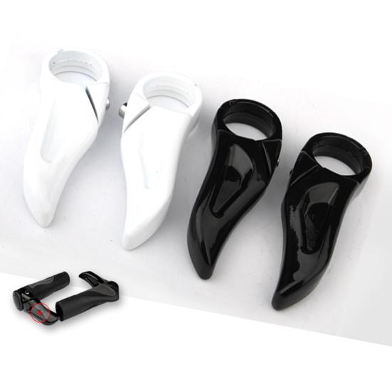 1 Pair Anti-slip Handlebar Grips Horn Design Lightweight Shock-Absorbing Handlebar Sleeves for Cycling