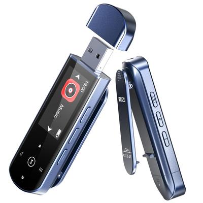 RUIZU 64GB USB MP3 Player with Bluetooth Clip Jam Portable Music FM Playback Digital Audio Shuffle Mobile Phone File Ideal for Language and Includes