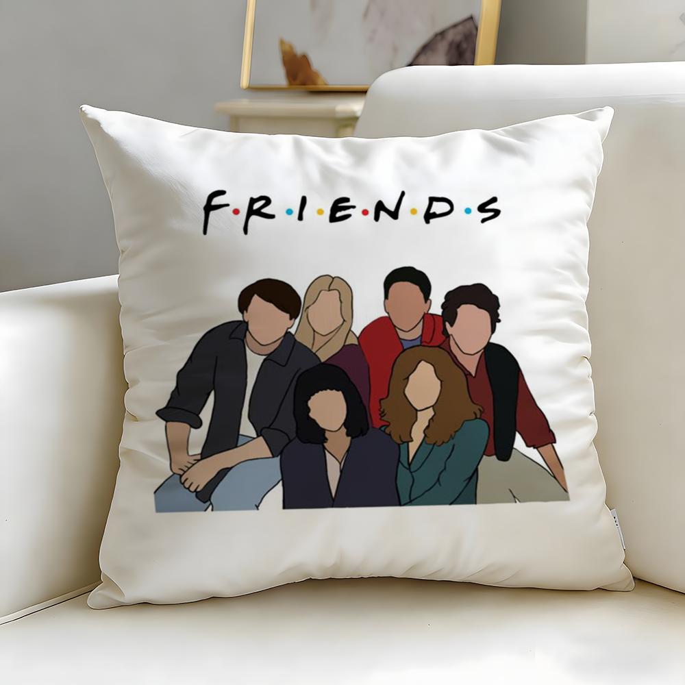 classic TV series Friends Cushion Cover Soft  EasyWash Pillow Case  Versatile for Couch Bed Travel and Office