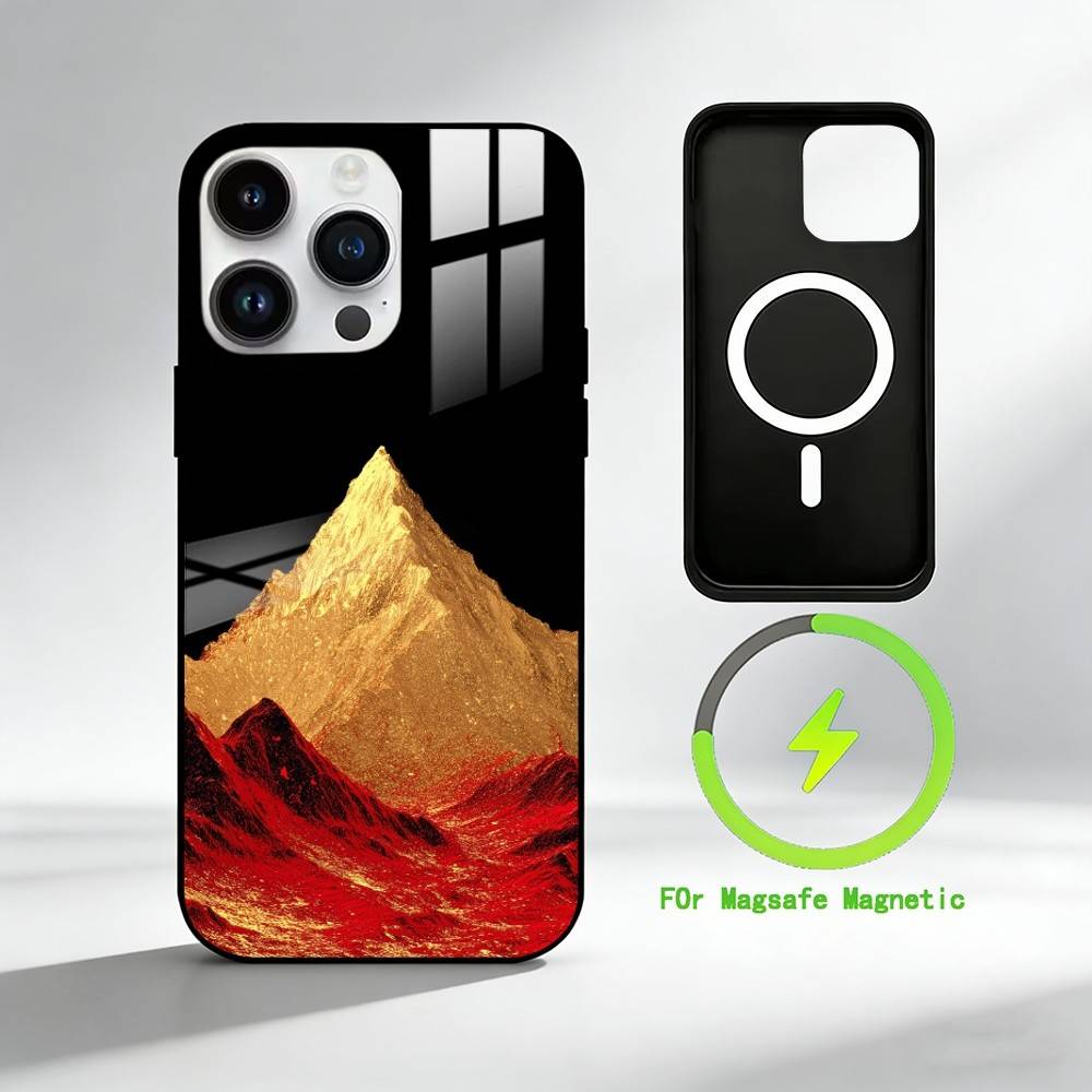 Etui na telefon H-hill dla iPhone 17 16 15 14 13 12 Pro Max Plus z lustrzaną osłoną, magnetyczną, do ładowania bezprzewodowego