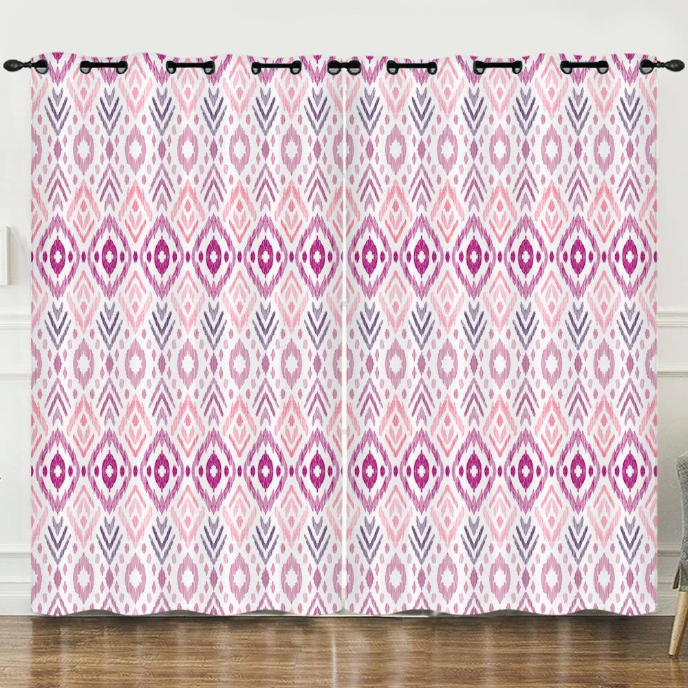 Série de Impressão Fresca 3D Cortina de Impressão Digital Blackout E Ilhós