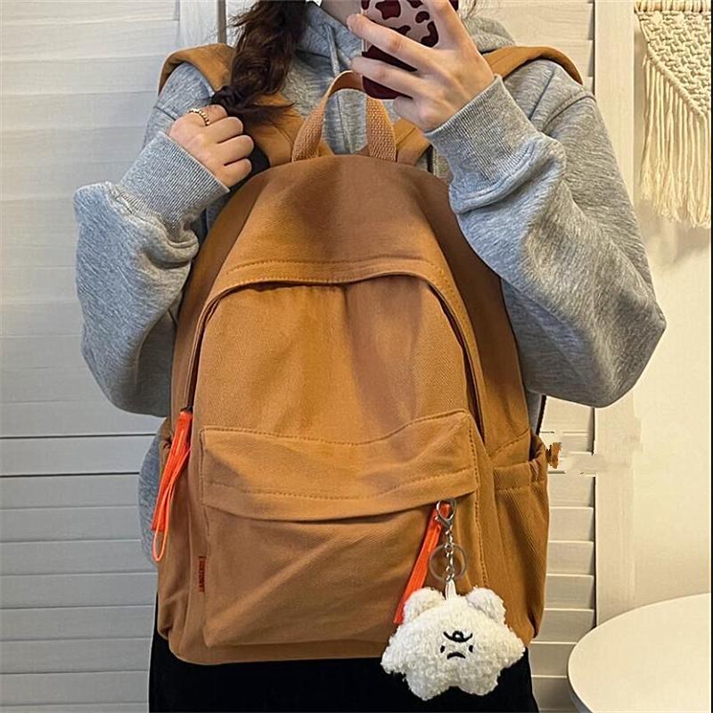 

College style fresh and simple college student high-value backpack коричневый