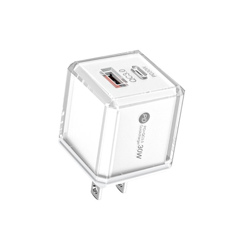 Universal Multi Ports PD30W Charger Plug USB A+C EU/US Phone Charger Adapter Fast Charging PD QC3.0 Quick Charge Adapter