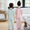 2025 Kids' Summer Pajamas: Short-Sleeved Long Pants Air Conditioning Set for Boys and Girls