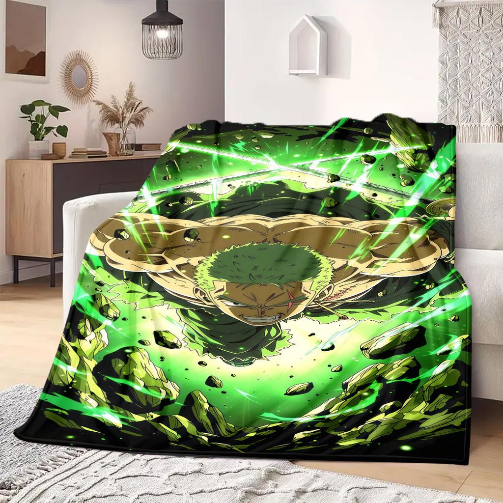 OnePiece Anime Print Blanket Warm Comfortable Flannel Blanket Suitable for Bedrooms, Sofas, Beds, Chairs, Picnics, Travel