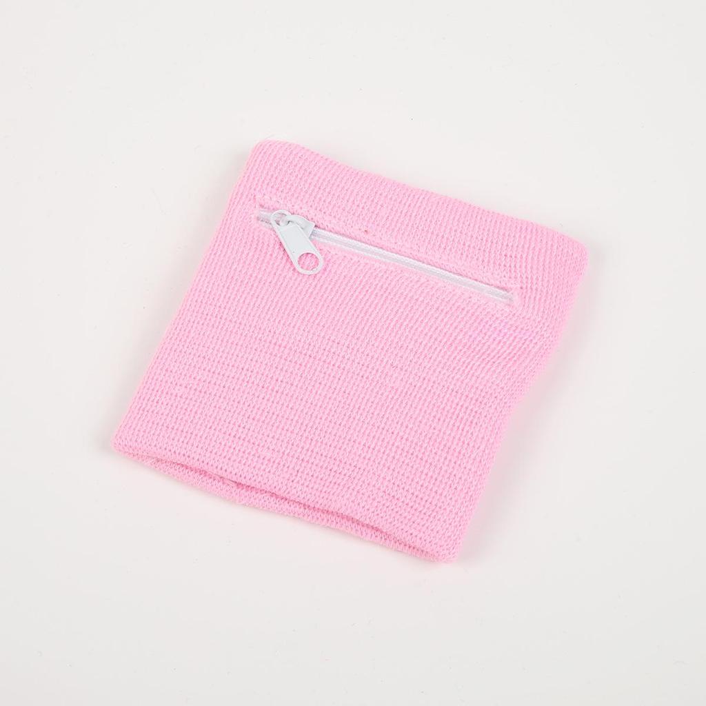 Breathable Cotton Sports Wrist Guard with Zipper Pocket for Running & Cycling