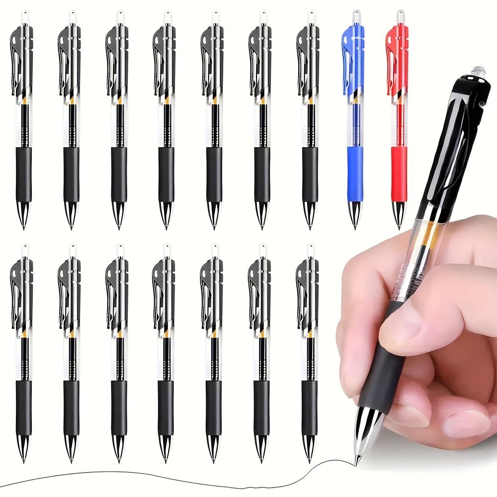10pcs Retractable Gel Pens, Black Red Ink 0.5mm, Smooth Writing, Ball Point Pens, Office Supplies And Stationery Back To School