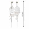1pair Metal Shell Tassel Earrings Round Shell Fringed Drop Earrings Acrylic Disc Earrings  Women