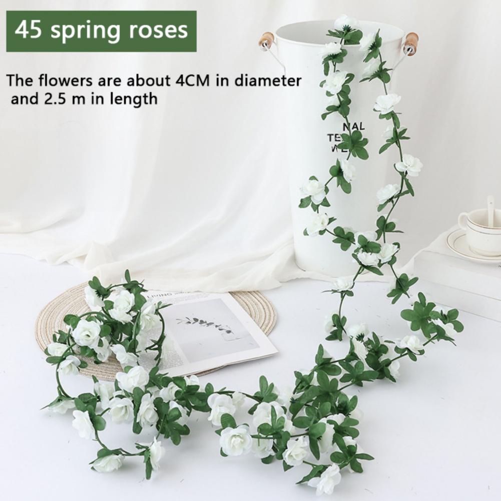 

1pcs Artificial Flowers Vine Rose DIY Wedding Decoration Garland Fake Flower Home Room Decor Wall Hanging Garland Plants Vine