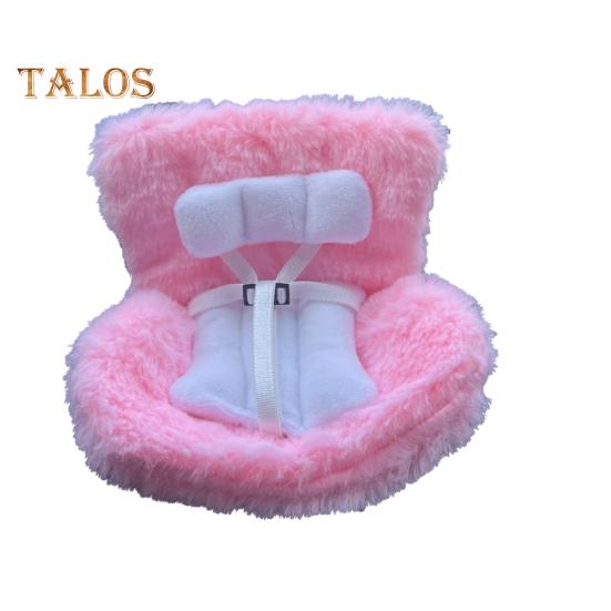 

Мини-плюшевое кукольное сиденье безопасности, износостойкое, мягкое, очаровательное, яркого цвета, легко устанавливается, украшение для кукольного сиденья безопасности, декор для салона автомобиля розовый