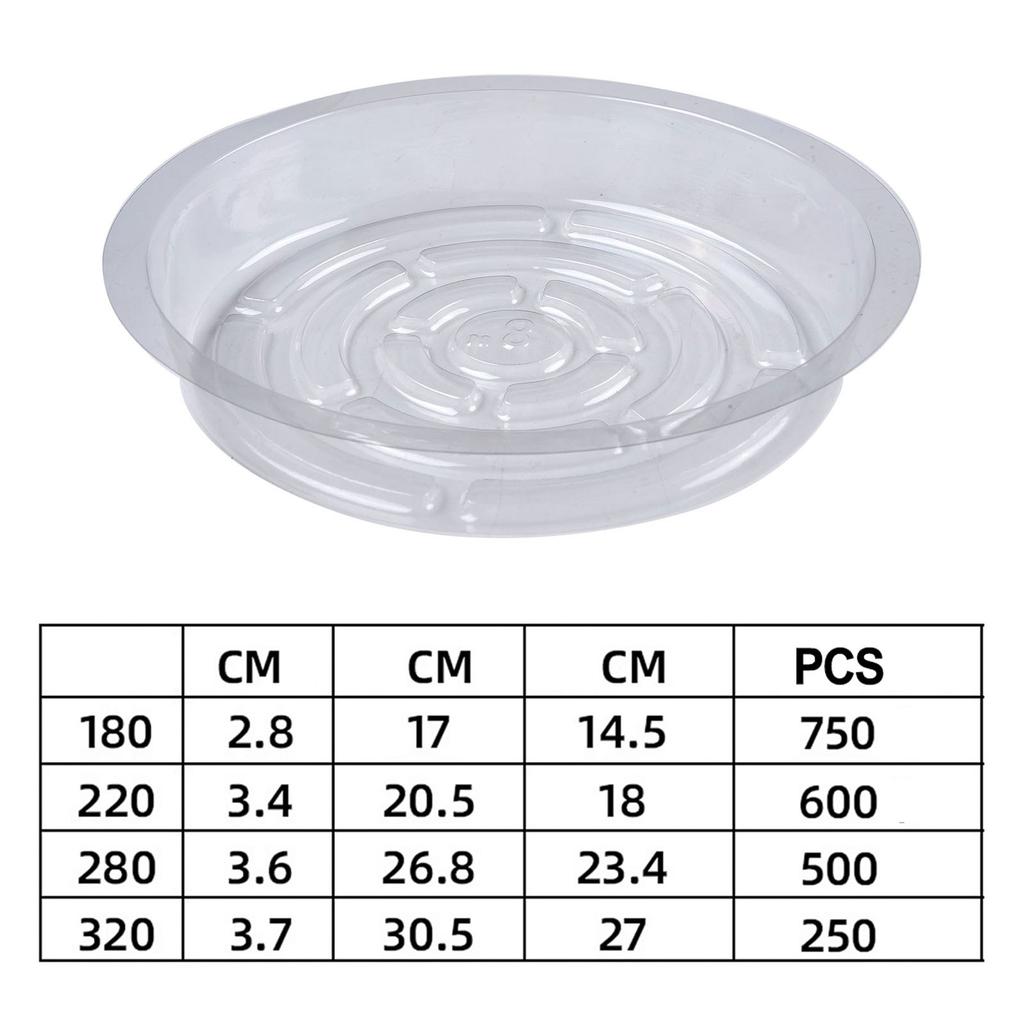 Transparent Color Plant Saucers 12 Inches 8 Inches Plastic