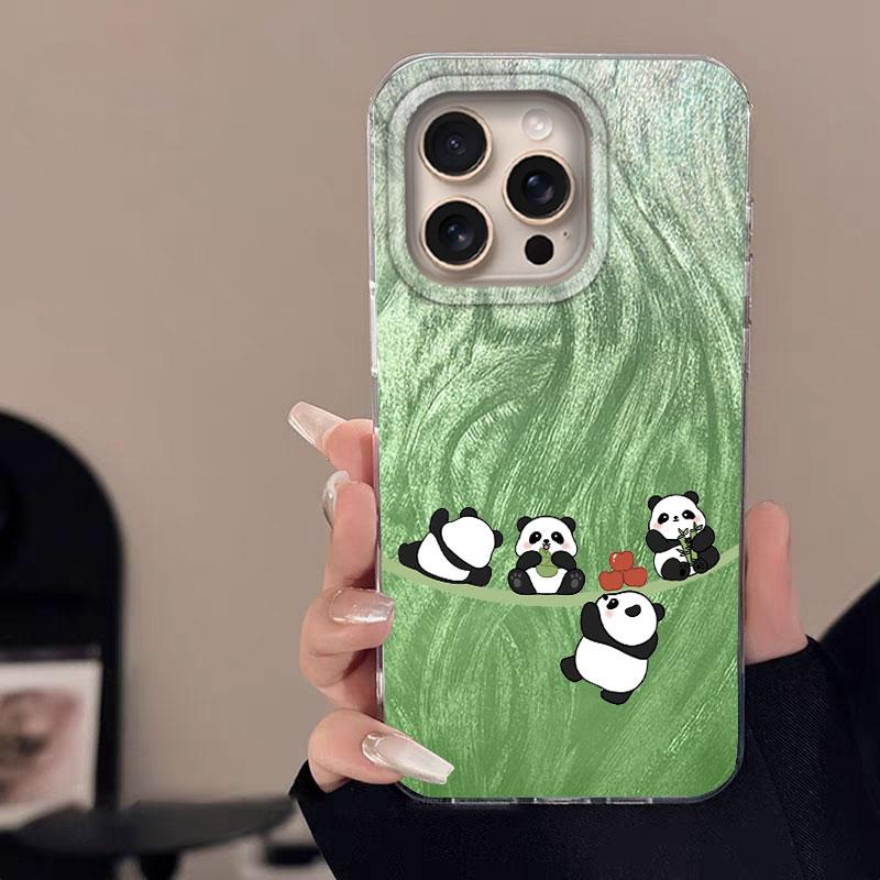 Case For IPhone 16 16 Pro Max 5G Phone Cover Cartoon Cat Panda Pattern Popular Fashion Protective Silicone Bumper For IPhone 16