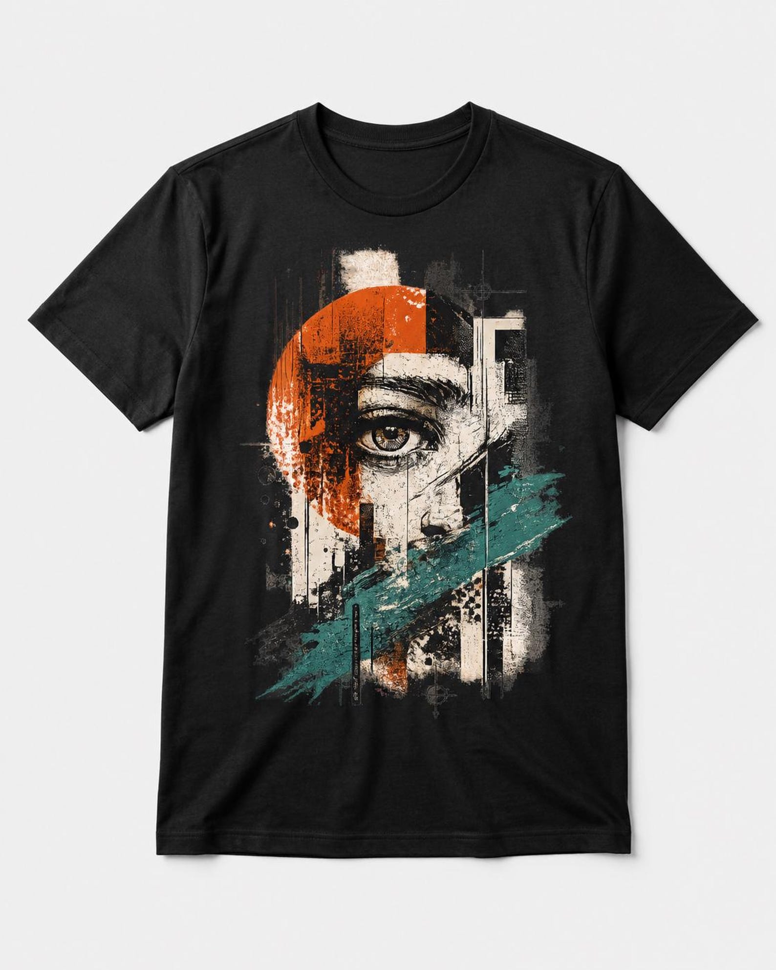All Seeing Eye Graphic T-Shirt, Surreal Urban Streetwear Tee, Mystical Eye Art Shirt S