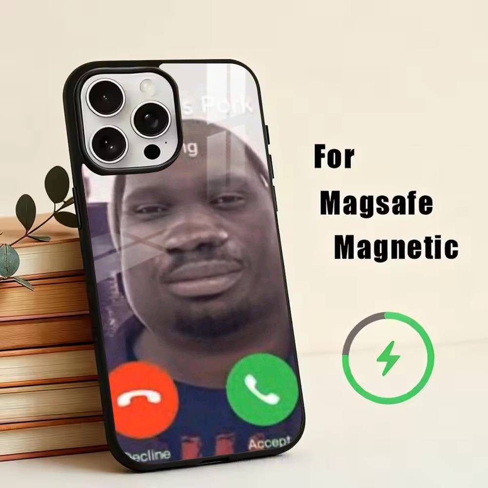 D-John Pork is Calling. Answer Call  Phone Case For iPhone17,16,15,14,13,12,11 Plus,Pro Magnetic with Magsafe Wireless Charging