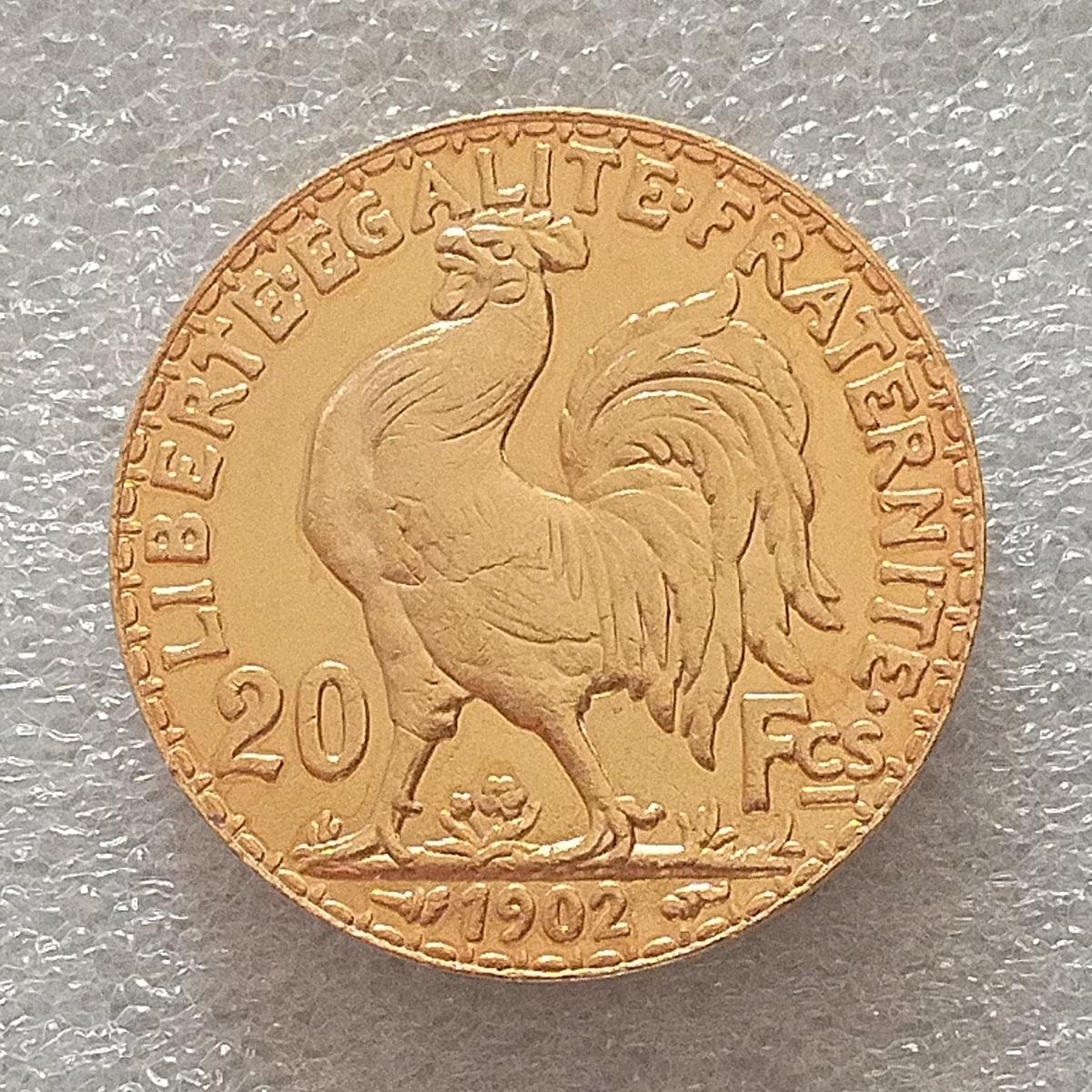 Francija 20 franki, 1898-1906, misiņš ar
