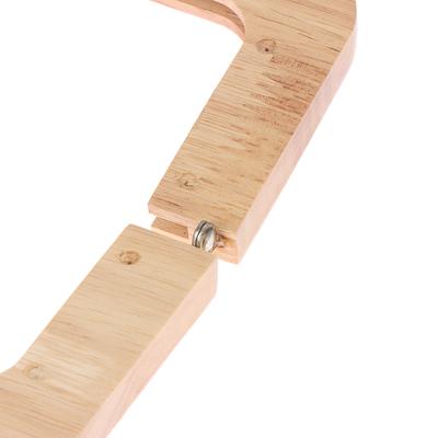 20Cm Solid Wood Material Wooden Purse Frame Screws Inside Wood Bag Handle Frame
