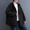 Loose Big Size Plus Size Long Sleeve Button Autumn Winter Casual Hoodies Jackets Coat