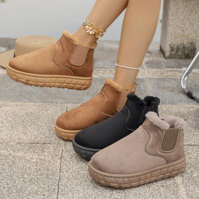 Large Size Thick-soled Snow Boots for Women, New Velvet Thickened Warm Snow Boots for Women In Autumn and Winter
