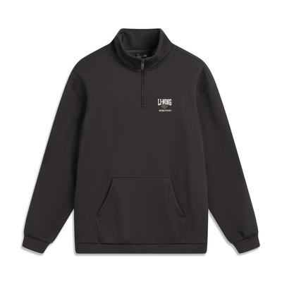 Série Estilo de Vida Esportivo Li Ning Moletom Casal Gola Alta Corte Solto Unissex sweatshirt AWDVE25-1
